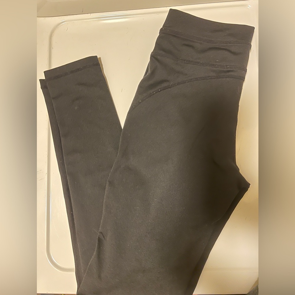 FLAG NOR FAIL black cross waistband leggings